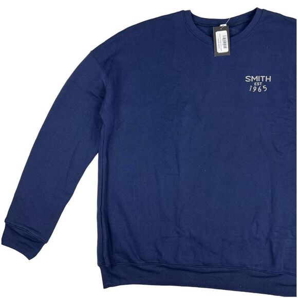 New Smith Men Blue Sweatshirt Pullover US XXL Sixty Five Crew Canvas MSRP $89 - Picture 4 of 9
